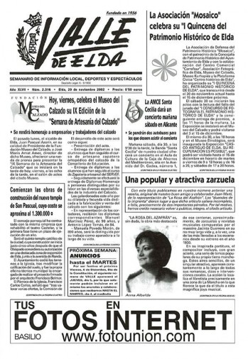 N&uacute;mero 2.316 - 29 noviembre de 2002