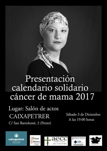 El Departamento de Salud de Elda presenta el Calendario Solidario C&aacute;ncer de Mama 2017