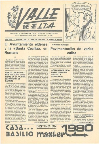 N&uacute;mero 1.288 - 27 de junio de 1981