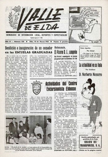 N&uacute;mero 0238 - 18 de marzo de 1961