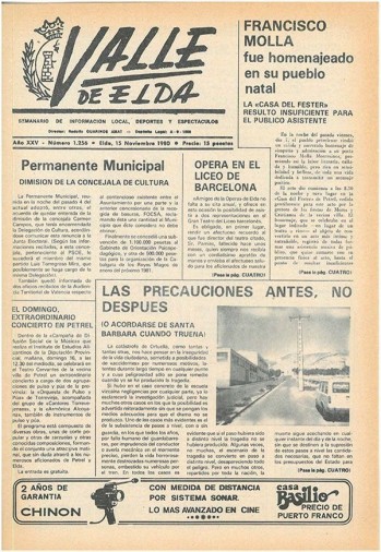 N&uacute;mero 1.256 - 15 de noviembre de 1980