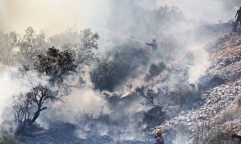 Una colilla, posible causa de un incendio frente a la Estaci&oacute;n de tren de Mon&oacute;var