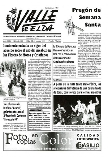 N&uacute;mero 2.143 - 18 de marzo de 1999