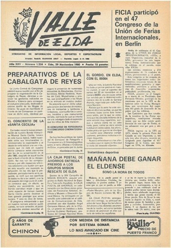 N&uacute;mero 1.258 - 29 de noviembre de 1980