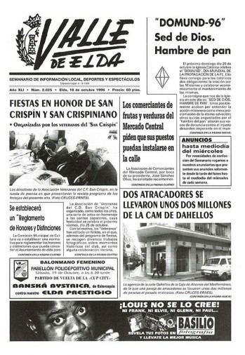 N&uacute;mero 2.025 - 18 de octubre de 1996