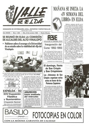 N&uacute;mero 1.834 - 23 de octubre de 1992