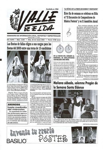 N&uacute;mero 2.333 - 28 de marzo de 2003