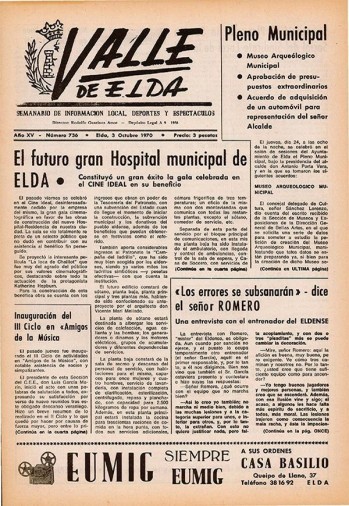 N&uacute;mero 0736 - 3 de octubre de 1970
