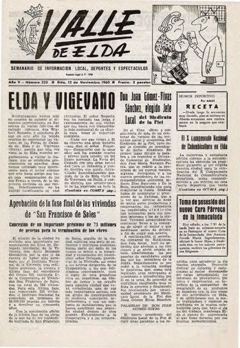 N&uacute;mero 0220 - 12 de noviembre de 1960