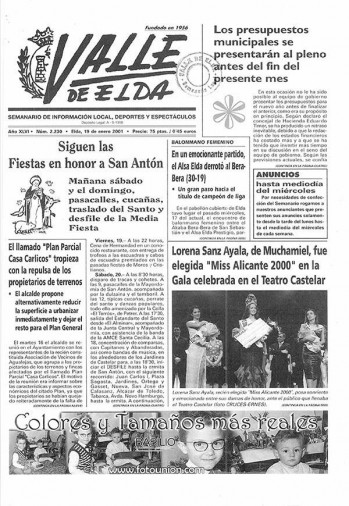 N&uacute;mero 2.230 - 19 de enero de 2001