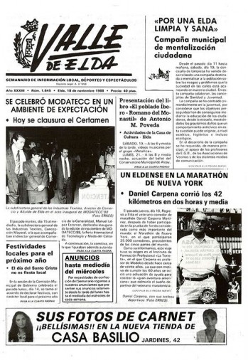 N&uacute;mero 1.645 - 18 de noviembre de 1988