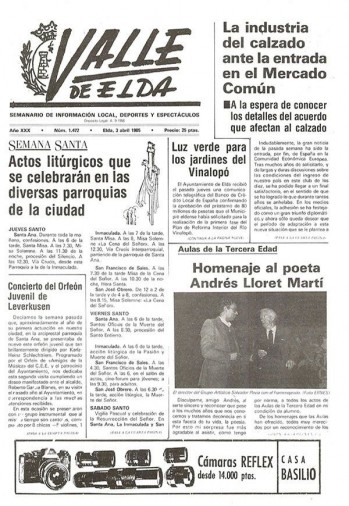 N&uacute;mero 1.472 - 3 de abril de 1985