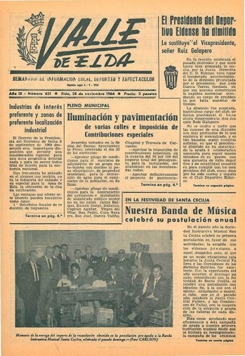 N&uacute;mero 0431 - 28 de noviembre de 1964