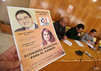 El edil de Ahora Madrid, Carlos S&aacute;nchez, presentar&aacute; en Elda su modelo de gesti&oacute;n econ&oacute;mica en la capital