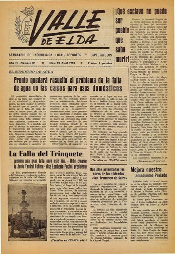 N&uacute;mero 0087 - 26 de abril de 1958