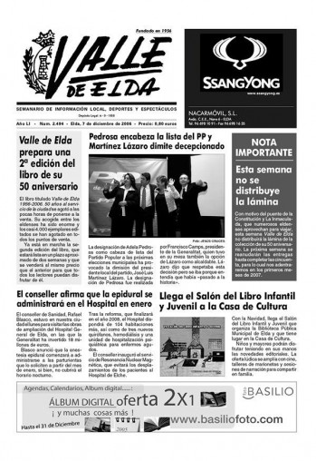 N&uacute;mero 2.494 - 7 de diciembre de 2006