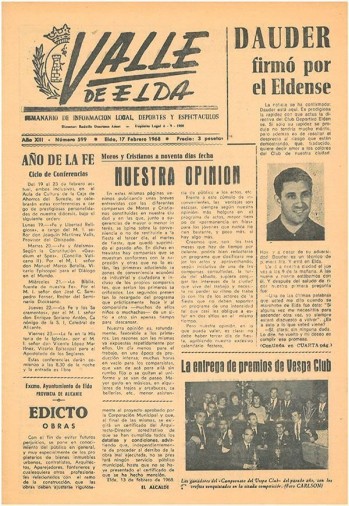 N&uacute;mero 0599 - 17 de febrero de 1968