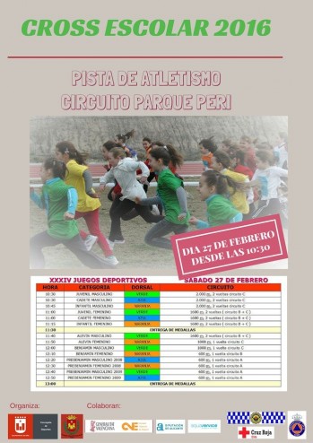La Concejal&iacute;a de Deportes organiza una Cross Escolar en la pista de atletismo del Peri