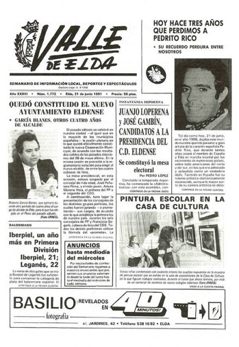 N&uacute;mero 1.772 - 21 de junio de 1991