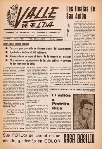 N&uacute;mero 0804 - 22 de enero de 1972