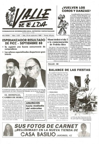 N&uacute;mero 1.637 - 23 de septiembre de 1988