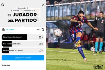 Marc Mateu fue el mejor jugador del Eldense-Valladolid