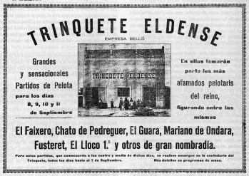 Hoy hace 90 a&ntilde;os&hellip; Un 5 de junio de 1927 Se inaugura el Trinquete Eldense
