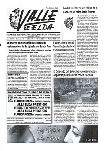 N&uacute;mero 2.327 - 14 de febrero de 2003