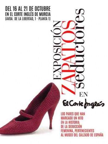 Una colecci&oacute;n de "zapatos seductores" del Museo del Calzado se exhibe en El Corte Ingl&eacute;s de Murcia