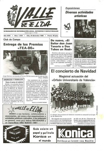 N&uacute;mero 1.554 - 24 de diciembre de 1986
