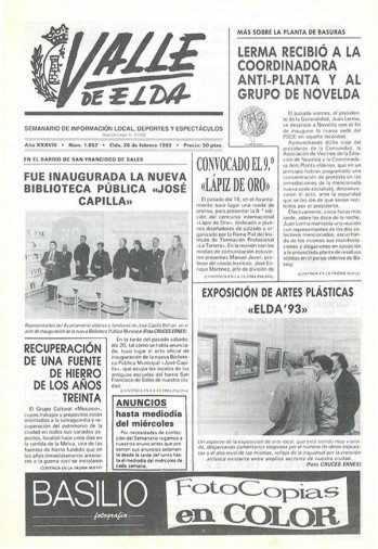 N&uacute;mero 1.852 - 26 de febrero de 1993