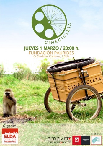 Conferencia sobre un viaje solidario en bicicleta por &Aacute;frica, donde proyectaron cine 