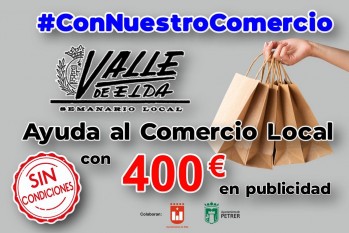 Valle de Elda promueve una campa&ntilde;a de publicidad gratuita de apoyo al comercio local