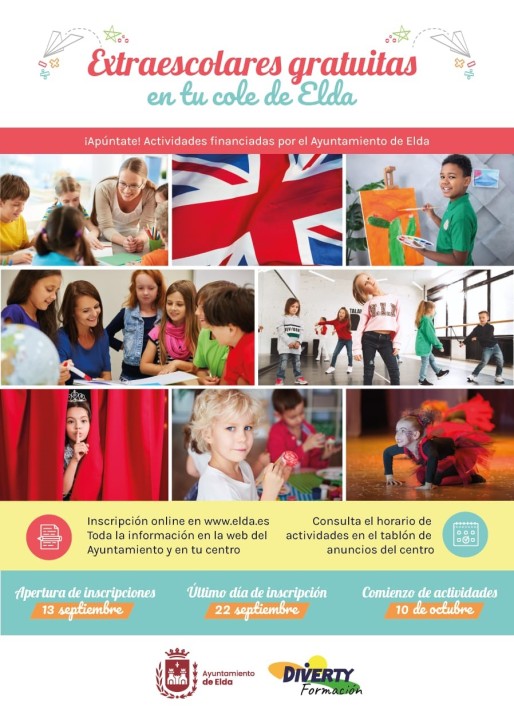 Las actividades extraescolares gratuitas arrancar&aacute;n el pr&oacute;ximo 10 de octubre
