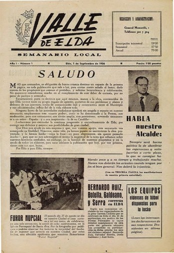 N&uacute;mero 0001 - 1 de septiembre de 1956