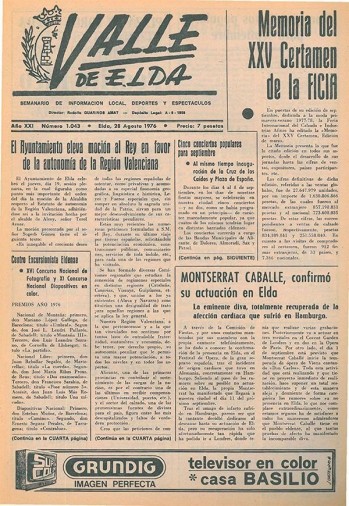 N&uacute;mero 1.043 - 28 de agosto de 1976