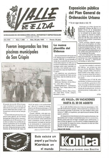 N&uacute;mero 1.488 - 26 de julio de 1985