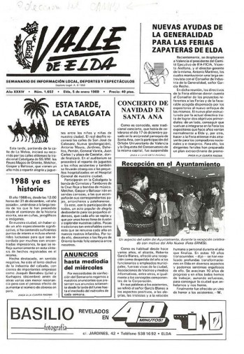 N&uacute;mero 1.652 - 5 de enero de 1989