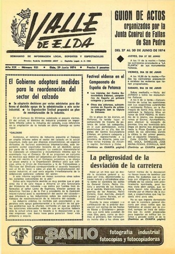 N&uacute;mero 0931 - 29 de junio de 1974