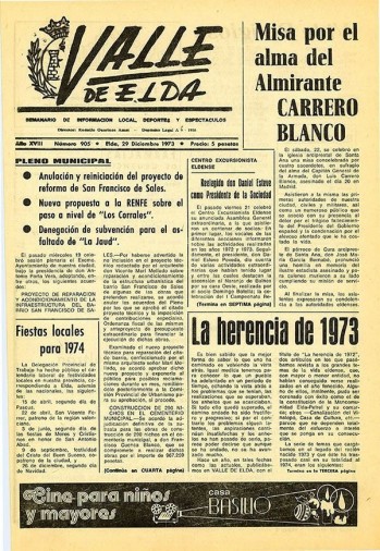 N&uacute;mero 0905 - 29 de diciembre de 1973