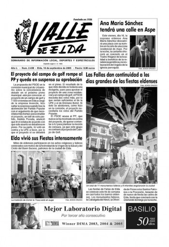 N&uacute;mero 2.438 - 16 de septiembre de 2005