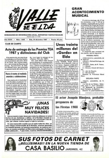 N&uacute;mero 1.602 - 24 de diciembre de 1987