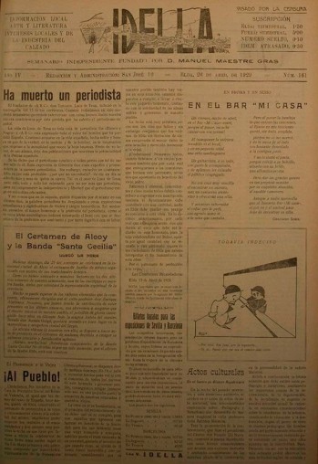 Idella n&ordm; 161 - A&ntilde;o 1929