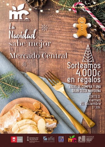 El Mercado Central sortear&aacute; 4.000 euros y una gran cesta las pr&oacute;ximas navidades