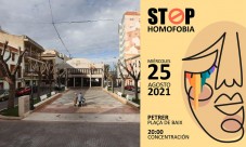 Concentraci&oacute;n en Petrer contra el ataque hom&oacute;fobo a un joven