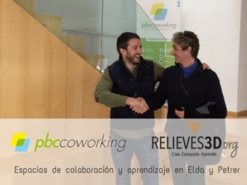 Las empresas PBC Coworking y Relieves3D.org firman un acuerdo de colaboraci&oacute;n