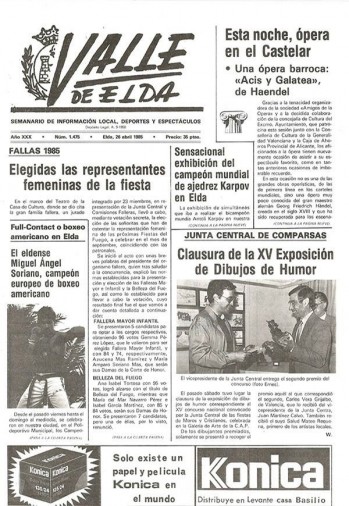 N&uacute;mero 1.475 - 26 de abril de 1985