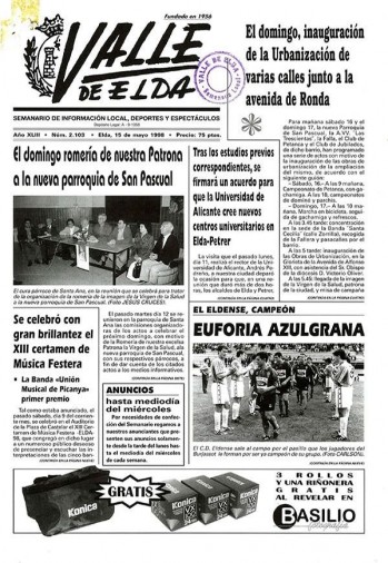 N&uacute;mero 2.103 - 15 de mayo de 1998