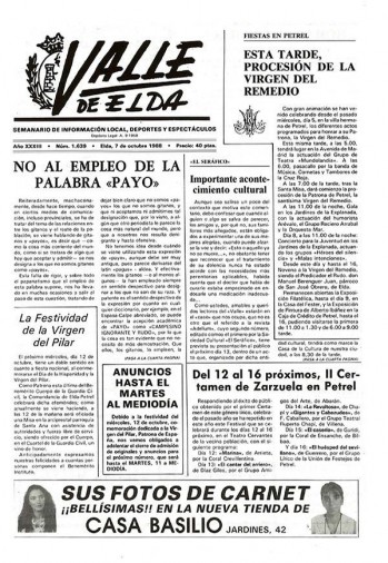 N&uacute;mero 1.639 - 7 de octubre de 1988