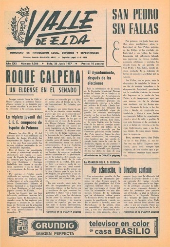 N&uacute;mero 1.086 - 25 de junio de 1977